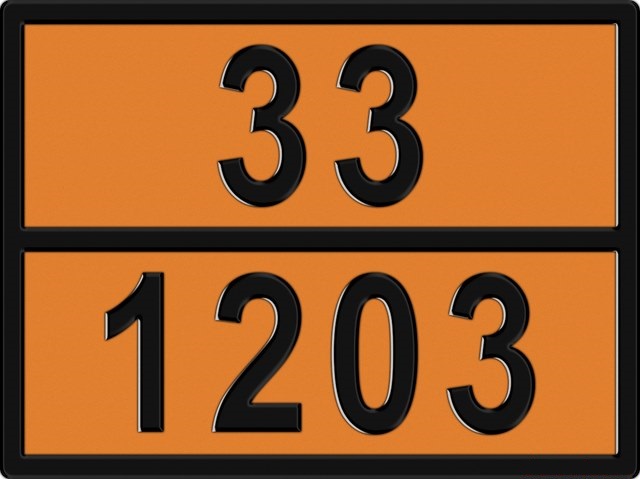 Информационная табличка ADR "Бензин 33-1203" Bicma
