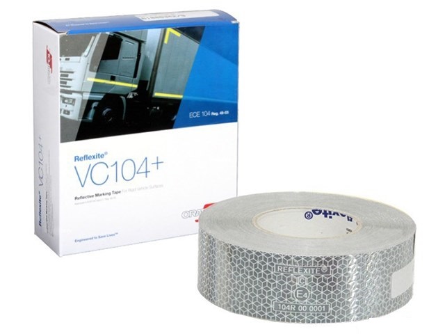 Світловідбиваюча стрічка для твердої поверхні (біла) ORAFOL VC104 + (ціна за метр)