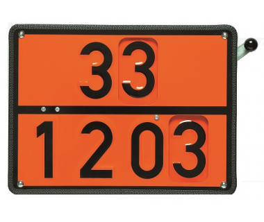 Інформаційна табличка з перемикачем ADR "Дизель 30-1202/Бензин 33-1203" Bicma