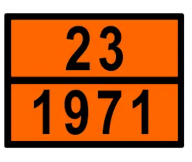 Информационная табличка ADR "Газ природный 23-1971" Bicma