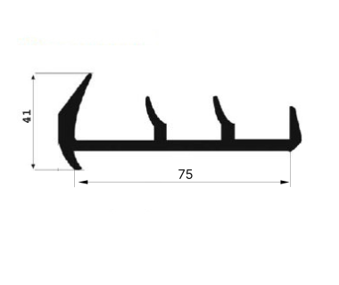 Уплотнитель дверной, 75мм
