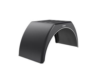 Крило пластикове на причіп з білою смугою Domar DK3114, B=300 мм