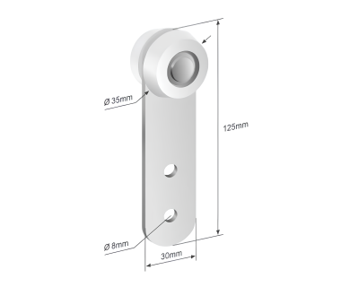 Ролик боковой шторы Ø35x30x125