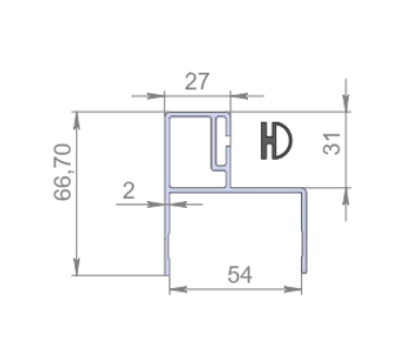 Алюминиевый профиль дверной