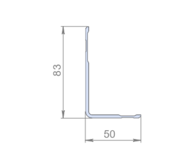 Алюмінієвий профіль, 83х50