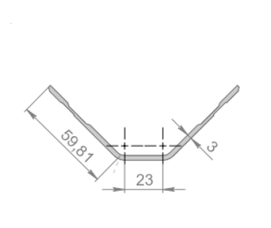Алюмінієвий профіль, кутик 58х58