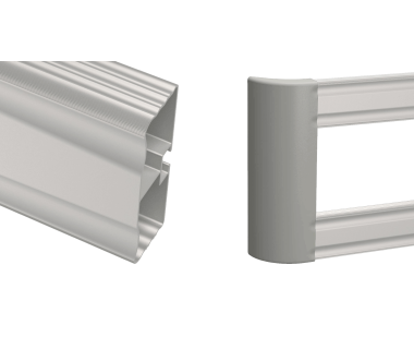 Металлопластиковый профиль боковой защиты Takler, 100х35 мм