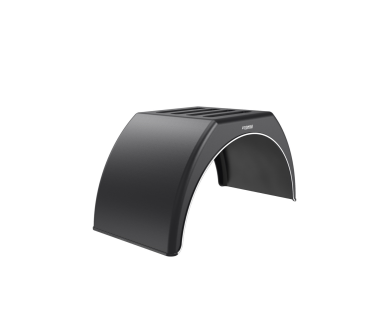 Крыло пластиковое на прицеп с белой полосой Domar DK3110, B=260 мм