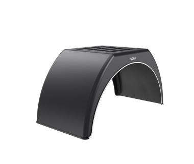 Крыло пластиковое на прицеп с белой полосой Domar DK3114, B=300 мм