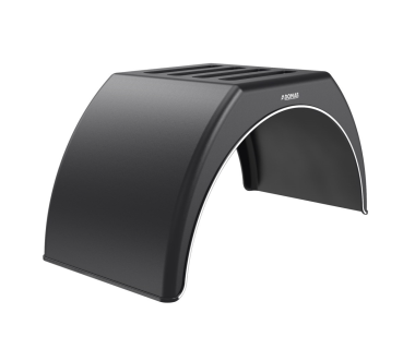 Крыло пластиковое на прицеп с белой полосой Domar DK3120, B=510 мм