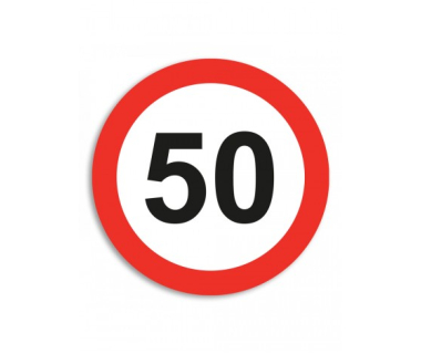Знак ограничения скорости 50 км D=12 см