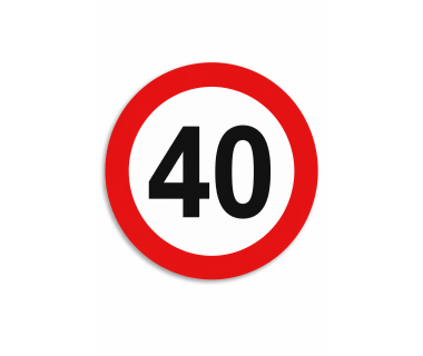 Обмеження швидкості 40 км D=12 см