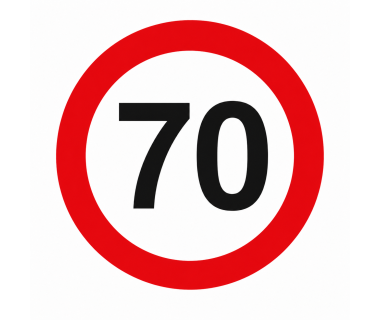 Знак ограничения скорости 70 км D=12 см