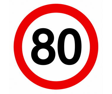 Обмеження швидкості 80 км D=12 см
