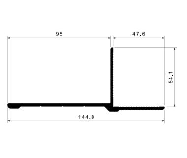 Алюминиевый бортовой профиль 6,5 м