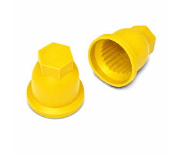 Ковпачок на гайку колеса, жовтий, 32 mm